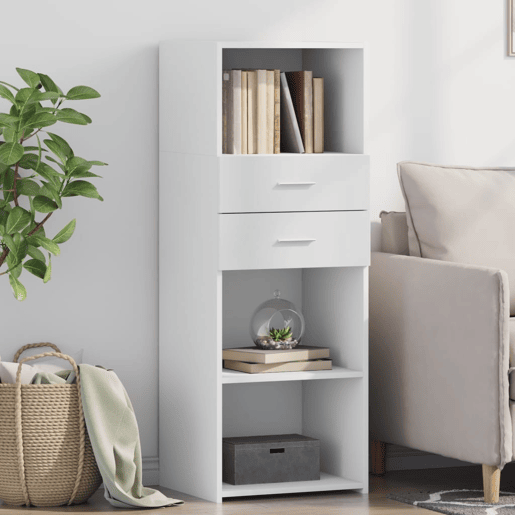vidaXL Armário alto 45x42,5x124 cm derivados de madeira branco
