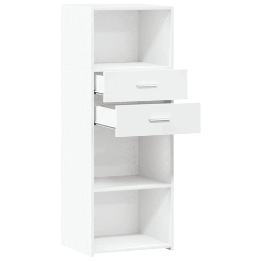 vidaXL Armário alto 45x42,5x124 cm derivados de madeira branco