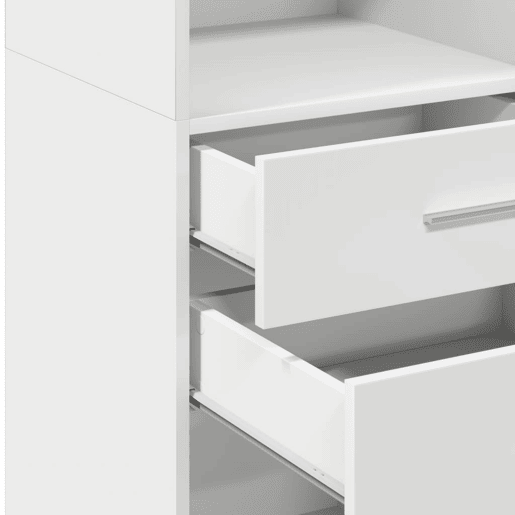 vidaXL Armário alto 45x42,5x124 cm derivados de madeira branco