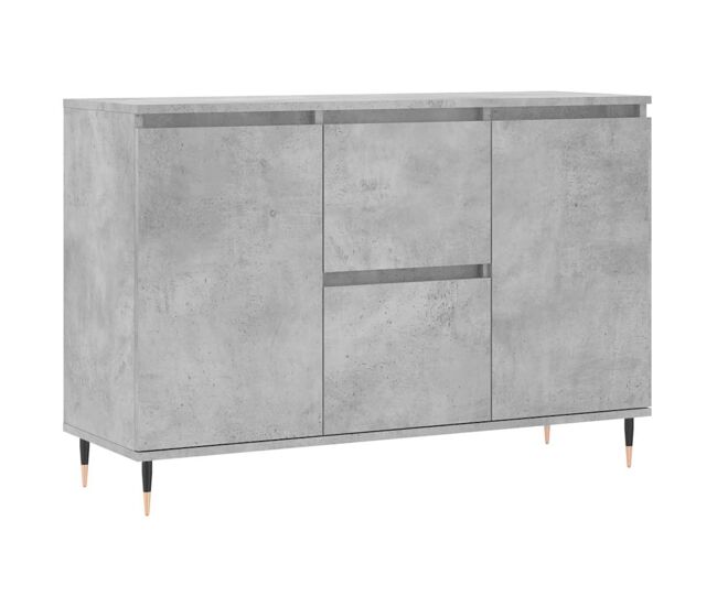 Vidaxl aparador de madera de ingeniería gris hormigón 101,5x35x70 cm