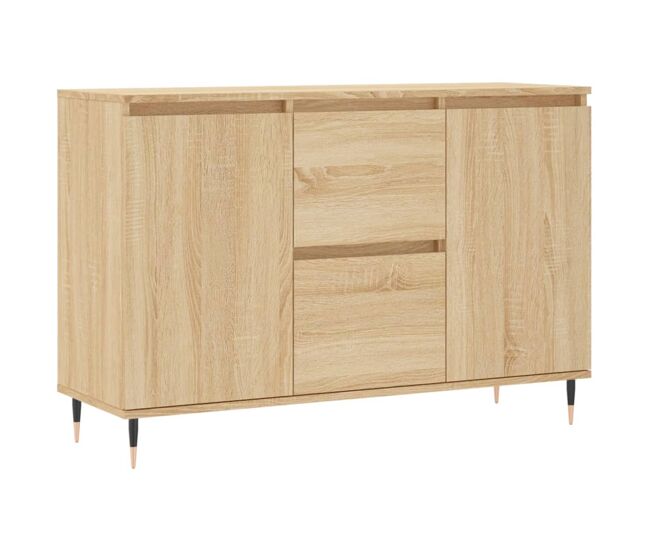 Vidaxl aparador de madera de ingeniería roble sonoma 101,5x35x70 cm