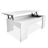 Mesa de Centro Elevatória Nyana Home Branca Resistente Fácil de Limpar Design Moderno
