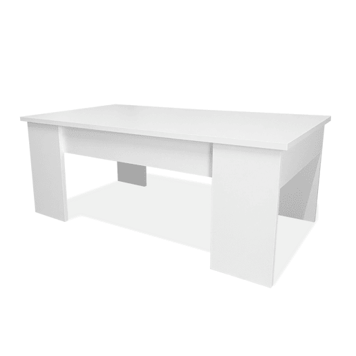 Mesa de Centro Elevatória Nyana Home Branca Resistente Fácil de Limpar Design Moderno