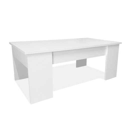 Mesa de Centro Elevatória Nyana Home Branca Resistente Fácil de Limpar Design Moderno