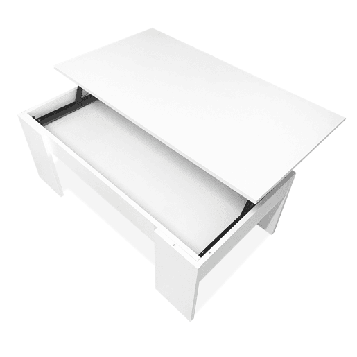 Mesa de Centro Elevatória Nyana Home Branca Resistente Fácil de Limpar Design Moderno