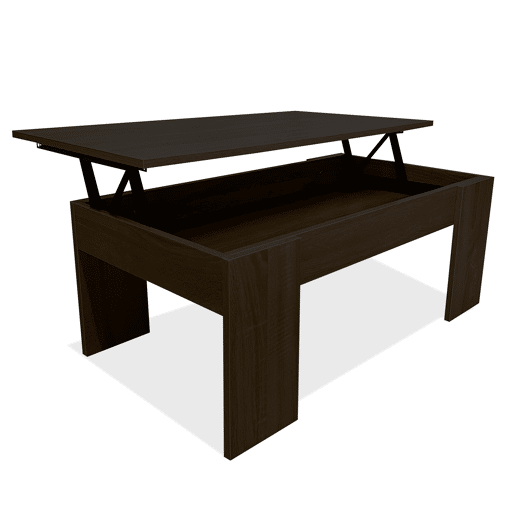 Mesa de Centro Elevatória Nyana Home Wengue Resistente Fácil de Limpar Design Moderno