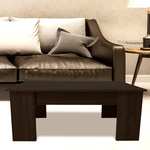 Mesa de Centro Elevatória Nyana Home Wengue Resistente Fácil de Limpar Design Moderno