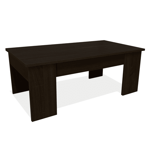 Mesa de Centro Elevatória Nyana Home Wengue Resistente Fácil de Limpar Design Moderno