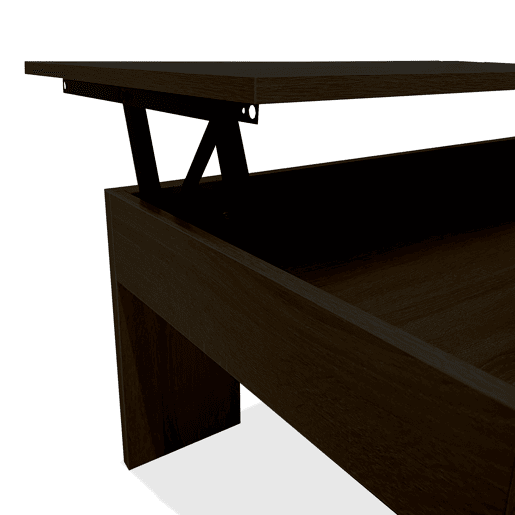 Mesa de Centro Elevatória Nyana Home Wengue Resistente Fácil de Limpar Design Moderno