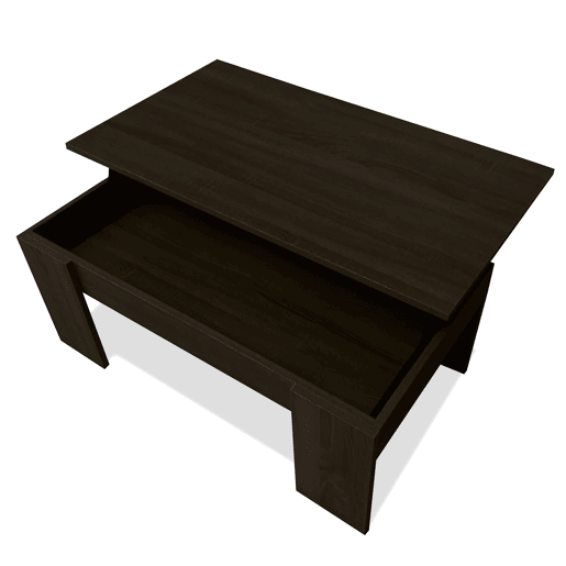 Mesa de Centro Elevatória Nyana Home Wengue Resistente Fácil de Limpar Design Moderno