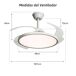 Ventilador de Techo LED Lámpara SLIM Ventilador con Motor DC Eye-Confort Ventilador de Techo LED Lámpara SLIM Ventilador con Motor DC Eye-Confort Blanco