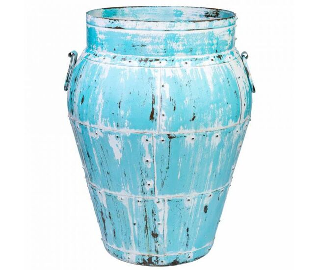 Jarrón alexandra house living azul madera de mango 45 x 60 x 45 cm