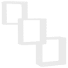 Prateleiras de parede - Estante de parede cubos 68x15x68 cm contraplacado branco