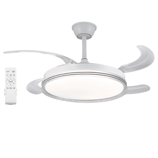 Lâmpada de ventilador de teto com luz LED de 70 W, motor DC silencioso, 6 velocidades, iluminação de quarto de sala de estar Lâmpada de ventilador de teto com luz LED de 70 W, motor DC silencioso, 6 velocidades, iluminação de quarto de sala de estar