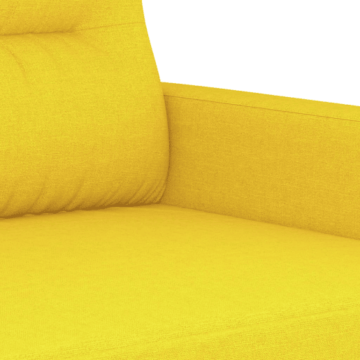 Sofá de 2 lugares - Sofá fixo 140 cm tecido amarelo-claro Sofá de 2 lugares - Sofá fixo 140 cm tecido amarelo-claro