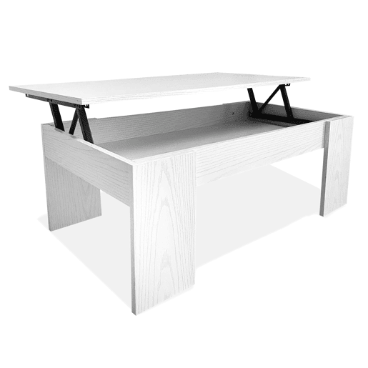 Mesa de Centro Elevatória Nyana Home Artik White Resistente Fácil de Limpar Design Moderno Mesa de Centro Elevatória Nyana Home Artik White Resistente Fácil de Limpar Design Moderno