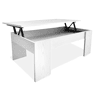 Mesa de Centro Elevatória Nyana Home Artik White Resistente Fácil de Limpar Design Moderno