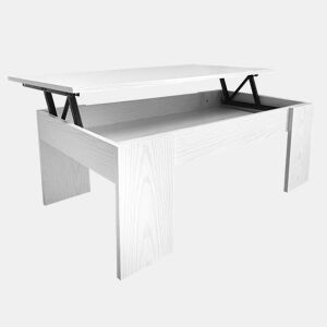 Mesa de Centro Elevatória Nyana Home Artik White Resistente Fácil de Limpar Design Moderno