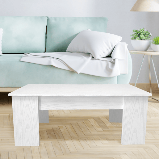 Mesa de Centro Elevatória Nyana Home Artik White Resistente Fácil de Limpar Design Moderno Mesa de Centro Elevatória Nyana Home Artik White Resistente Fácil de Limpar Design Moderno