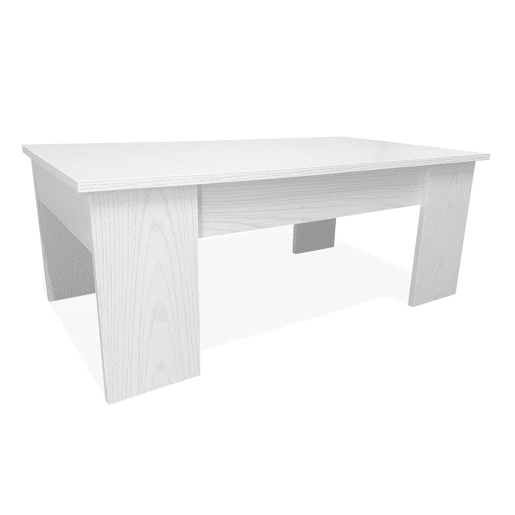Mesa de Centro Elevatória Nyana Home Artik White Resistente Fácil de Limpar Design Moderno Mesa de Centro Elevatória Nyana Home Artik White Resistente Fácil de Limpar Design Moderno