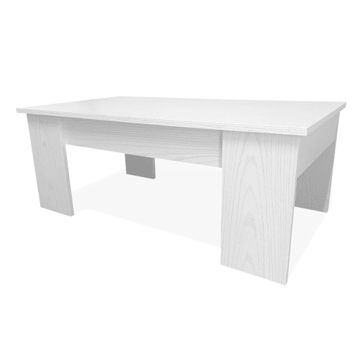 Mesa de Centro Elevatória Nyana Home Artik White Resistente Fácil de Limpar Design Moderno Mesa de Centro Elevatória Nyana Home Artik White Resistente Fácil de Limpar Design Moderno