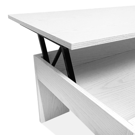 Mesa de Centro Elevatória Nyana Home Artik White Resistente Fácil de Limpar Design Moderno Mesa de Centro Elevatória Nyana Home Artik White Resistente Fácil de Limpar Design Moderno