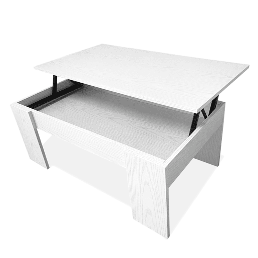 Mesa de Centro Elevatória Nyana Home Artik White Resistente Fácil de Limpar Design Moderno Mesa de Centro Elevatória Nyana Home Artik White Resistente Fácil de Limpar Design Moderno