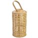 Farol bambú con recipiente para vela Farol bambú con recipiente para vela Marrón