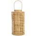 Farol bambú con recipiente para vela Farol bambú con recipiente para vela Marrón