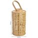 Farol bambú con recipiente para vela Farol bambú con recipiente para vela Marrón