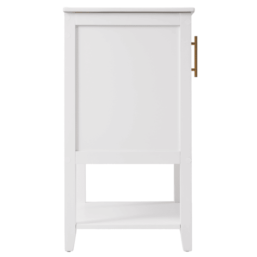 Móvel de casa de banho com lavatório em cerâmica - com arrumação - Branco (torneira não incluída)