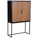 Armario de 2 puertas de madera y metal Armario de 2 puertas de madera y metal Marrón