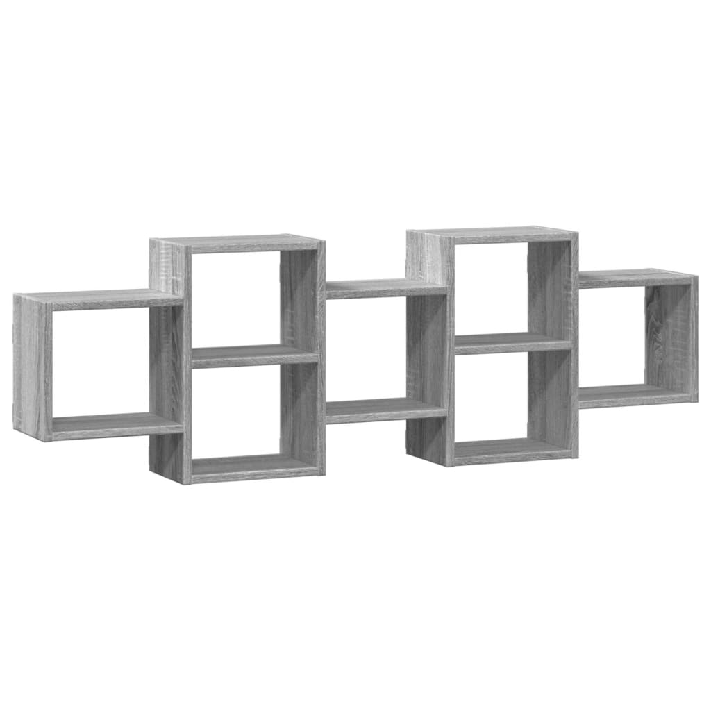 Estantería de pared - balda de pared - estante de pared 129 Roble/ Gris