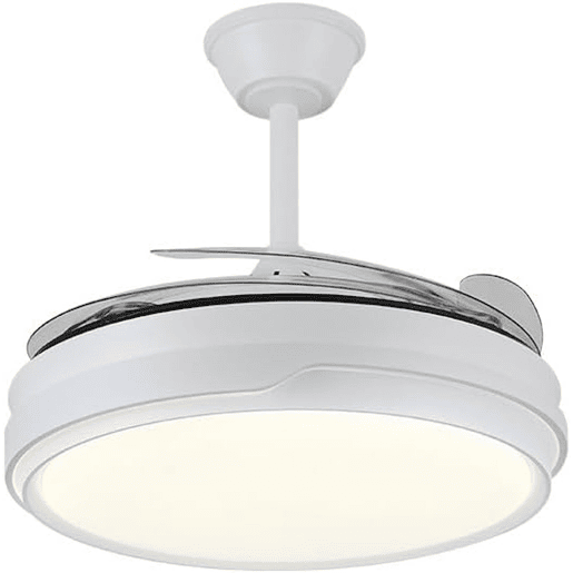 Ventilador de teto com motor DC leve e ultrassilencioso com lâminas dobráveis u200Bu200BLED 70W cor branca