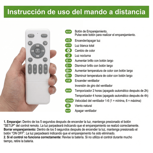 Ventilador de teto com motor DC leve e ultrassilencioso com lâminas dobráveis u200Bu200BLED 70W cor branca