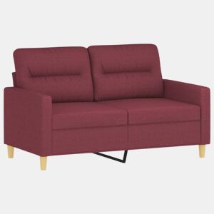 Sofá de 2 lugares - Sofá fixo tecido 120 cm vermelho tinto