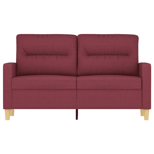Sofá de 2 lugares - Sofá fixo tecido 120 cm vermelho tinto Sofá de 2 lugares - Sofá fixo tecido 120 cm vermelho tinto