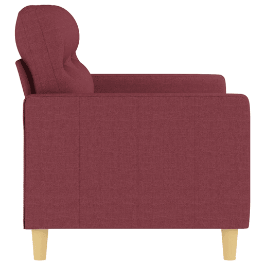 Sofá de 2 lugares - Sofá fixo tecido 120 cm vermelho tinto Sofá de 2 lugares - Sofá fixo tecido 120 cm vermelho tinto