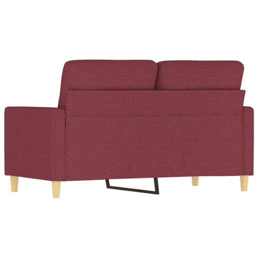 Sofá de 2 lugares - Sofá fixo tecido 120 cm vermelho tinto Sofá de 2 lugares - Sofá fixo tecido 120 cm vermelho tinto