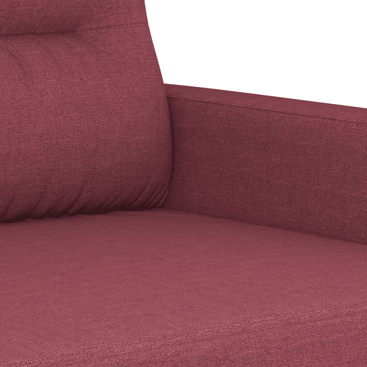 Sofá de 2 lugares - Sofá fixo tecido 120 cm vermelho tinto Sofá de 2 lugares - Sofá fixo tecido 120 cm vermelho tinto