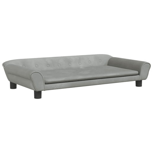 Sofá infantil - Sofá para crianças 100x50x26 cm veludo cinzento-claro Sofá infantil - Sofá para crianças 100x50x26 cm veludo cinzento-claro
