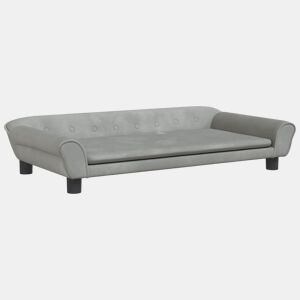 Sofá infantil - Sofá para crianças 100x50x26 cm veludo cinzento-claro