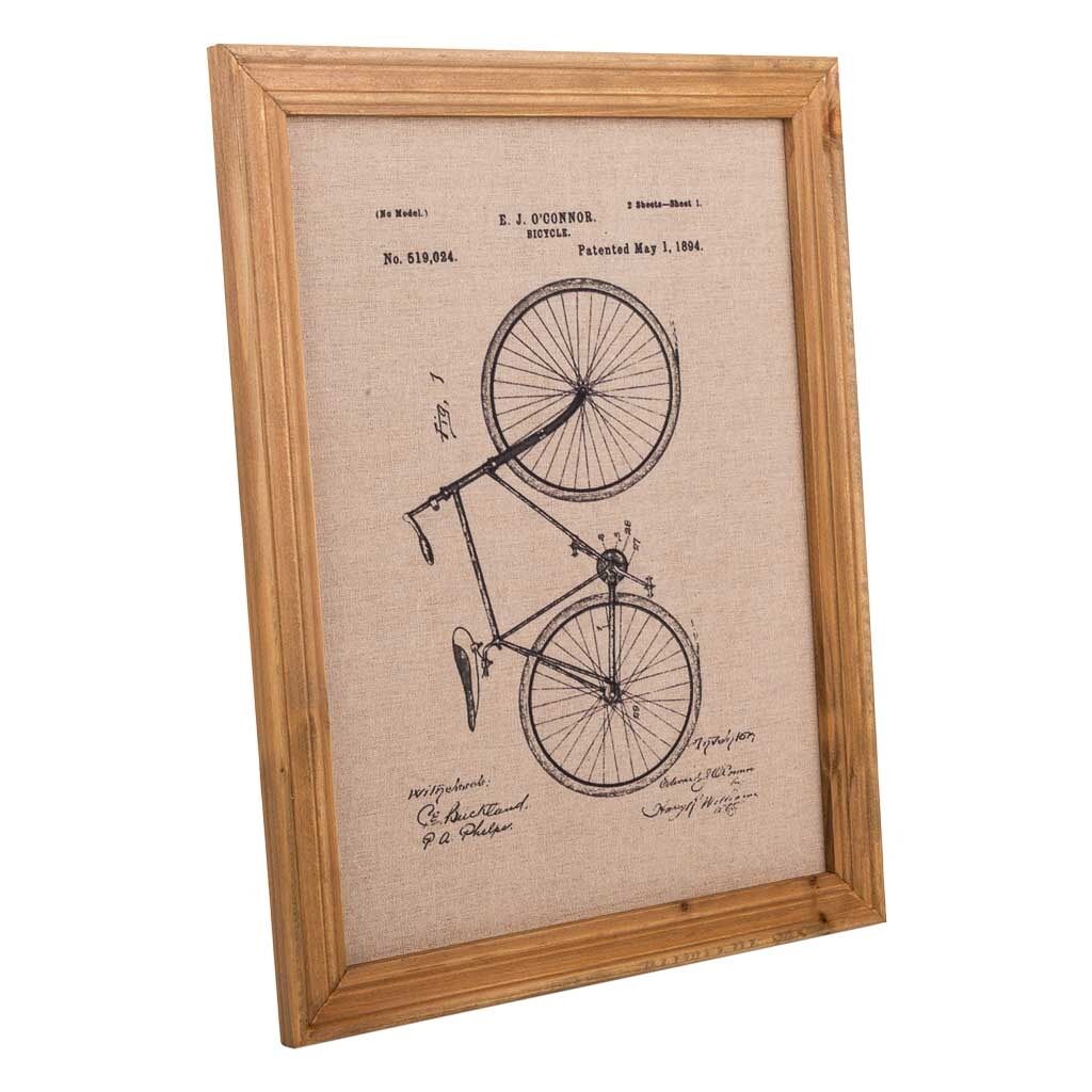 Cuadro de madera y tela impresa