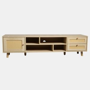 Suporte para TV 160cm - 1 porta, 2 gavetas e 4 compartimentos - Natural