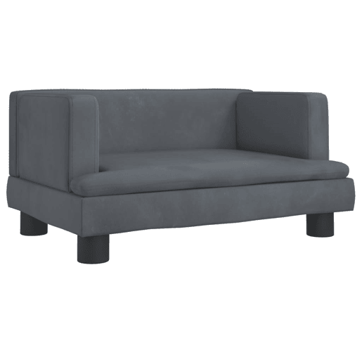 Sofá infantil - Sofá para crianças 60x40x30 cm veludo cinzento-escuro Sofá infantil - Sofá para crianças 60x40x30 cm veludo cinzento-escuro
