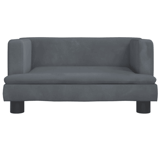 Sofá infantil - Sofá para crianças 60x40x30 cm veludo cinzento-escuro Sofá infantil - Sofá para crianças 60x40x30 cm veludo cinzento-escuro
