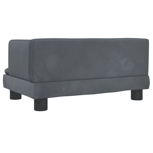 Sofá infantil - Sofá para crianças 60x40x30 cm veludo cinzento-escuro Sofá infantil - Sofá para crianças 60x40x30 cm veludo cinzento-escuro