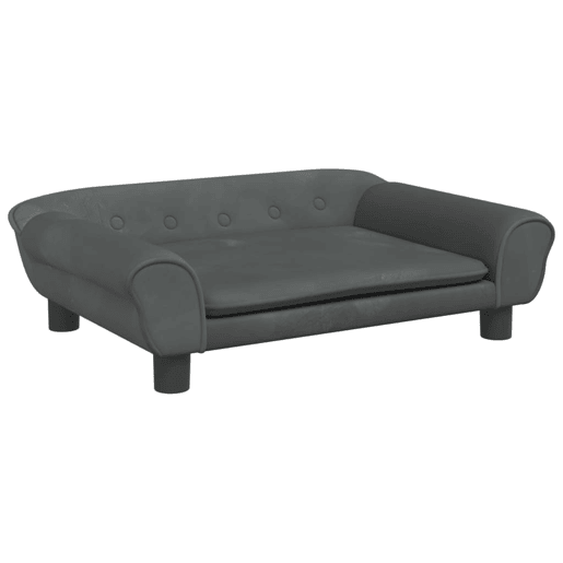 Sofá infantil - Sofá para crianças 70x45x26 cm veludo cinzento-escuro