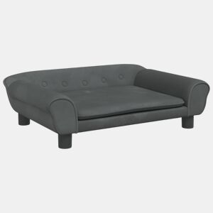 Sofá infantil - Sofá para crianças 70x45x26 cm veludo cinzento-escuro
