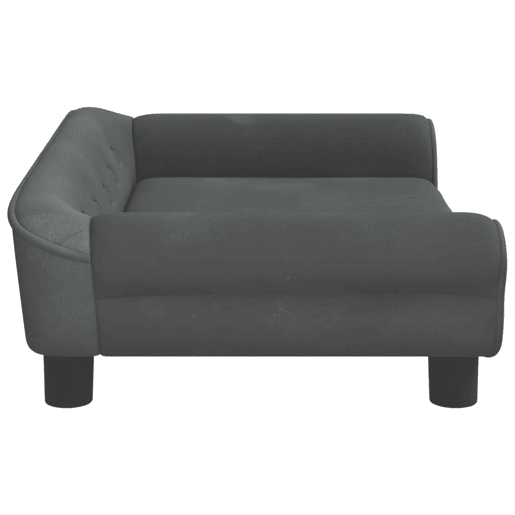 Sofá infantil - Sofá para crianças 70x45x26 cm veludo cinzento-escuro